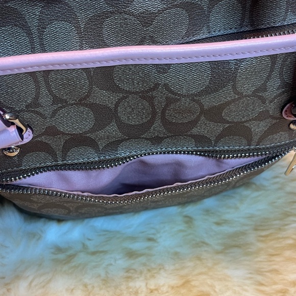 Coach Tan and Pink Shoulder Bag - Picture 7 of 14